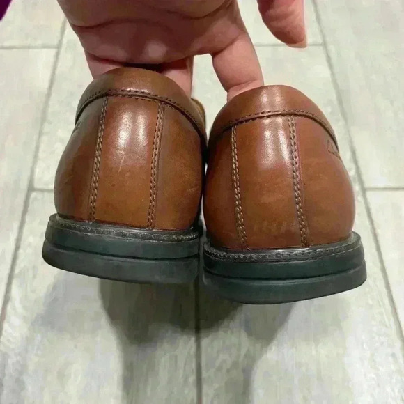 Clarks Men's Shoes size 10.5 Leather Loafers Soft Cushion - Picture 4 of 6